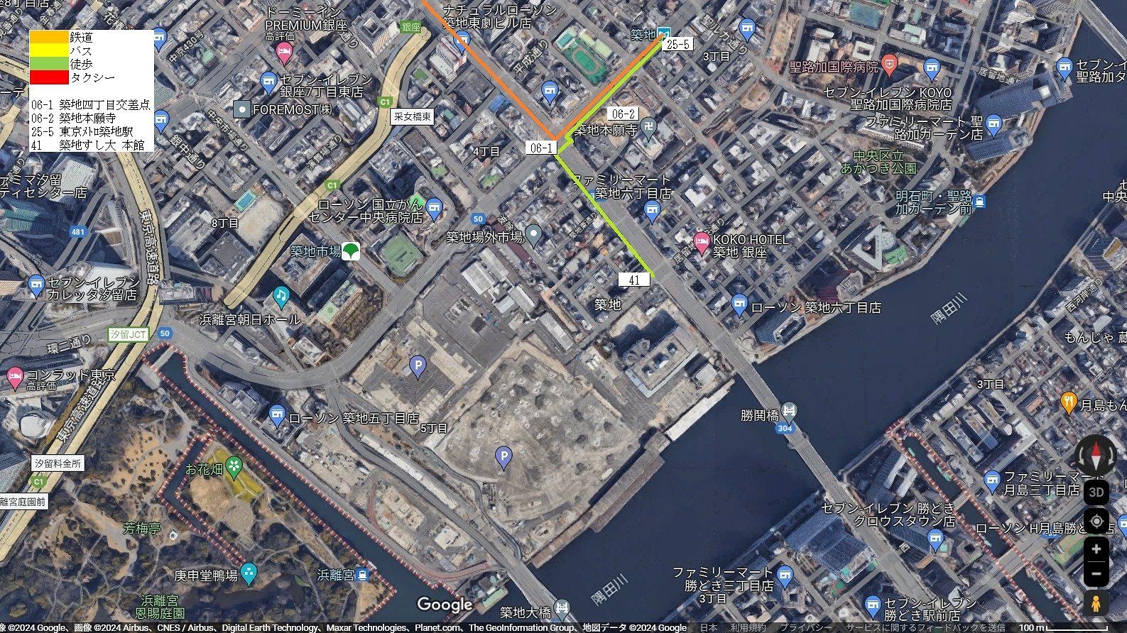 東京南東部の地図